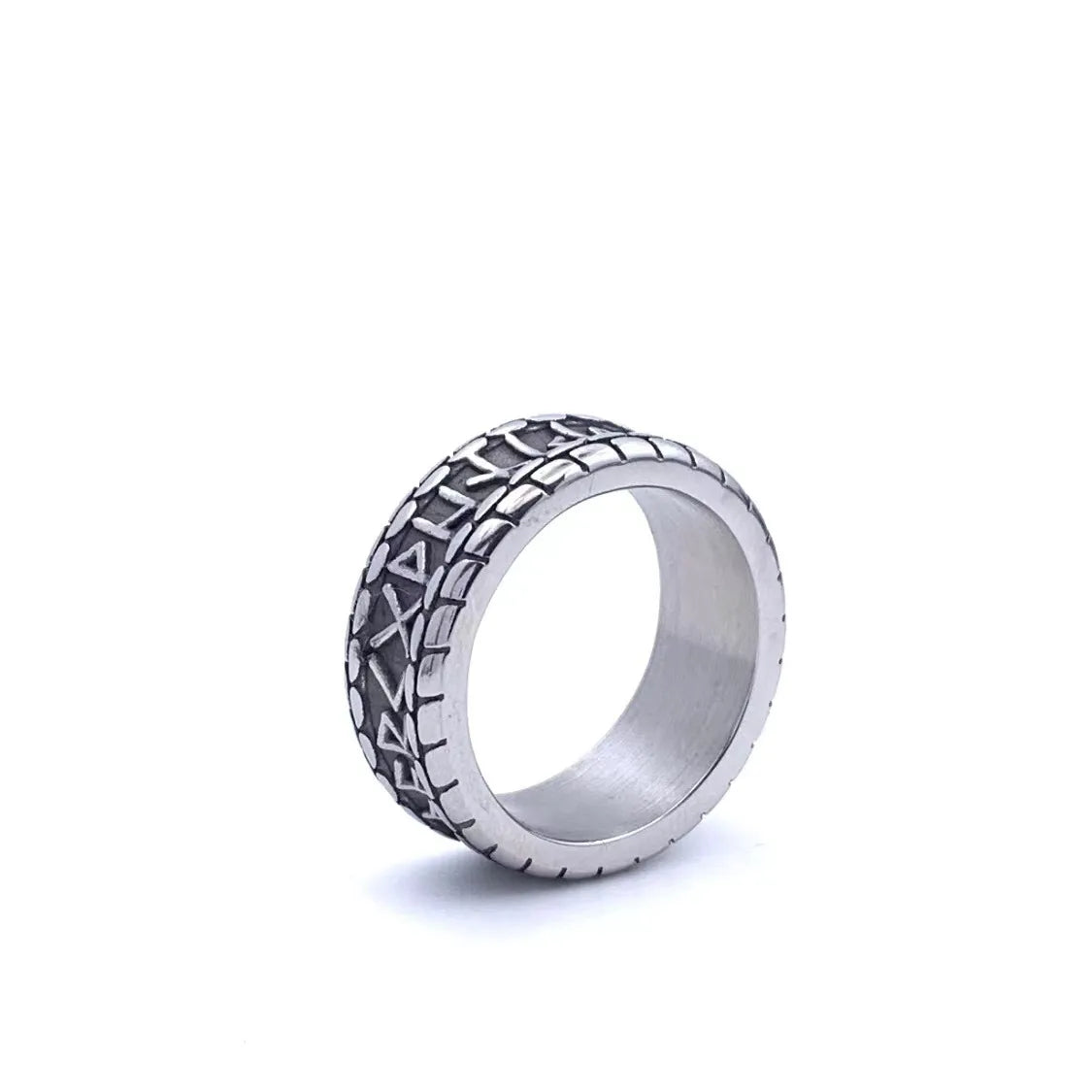 Ethnic Style Letter 304 Stainless Steel Polishing Men'S Rings