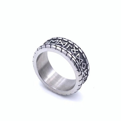 Ethnic Style Letter 304 Stainless Steel Polishing Men'S Rings