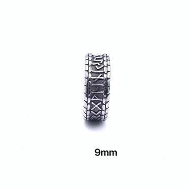 Ethnic Style Letter 304 Stainless Steel Polishing Men'S Rings