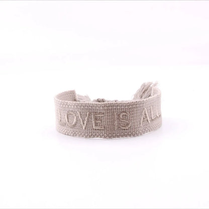 Ethnic Style Letter Polyester Embroidery Unisex Bracelets 1 Piece