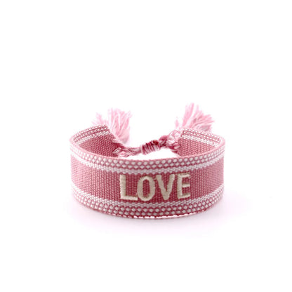 Ethnic Style Letter Polyester Embroidery Unisex Bracelets 1 Piece