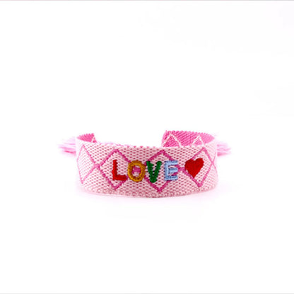 Ethnic Style Letter Polyester Embroidery Unisex Bracelets 1 Piece