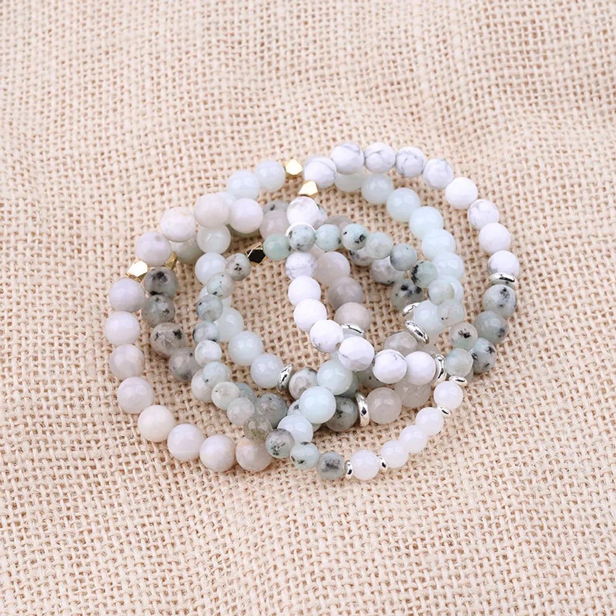 Ethnic Style Marble Natural Stone Moonstone Bracelets