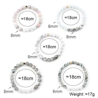 Ethnic Style Marble Natural Stone Moonstone Bracelets