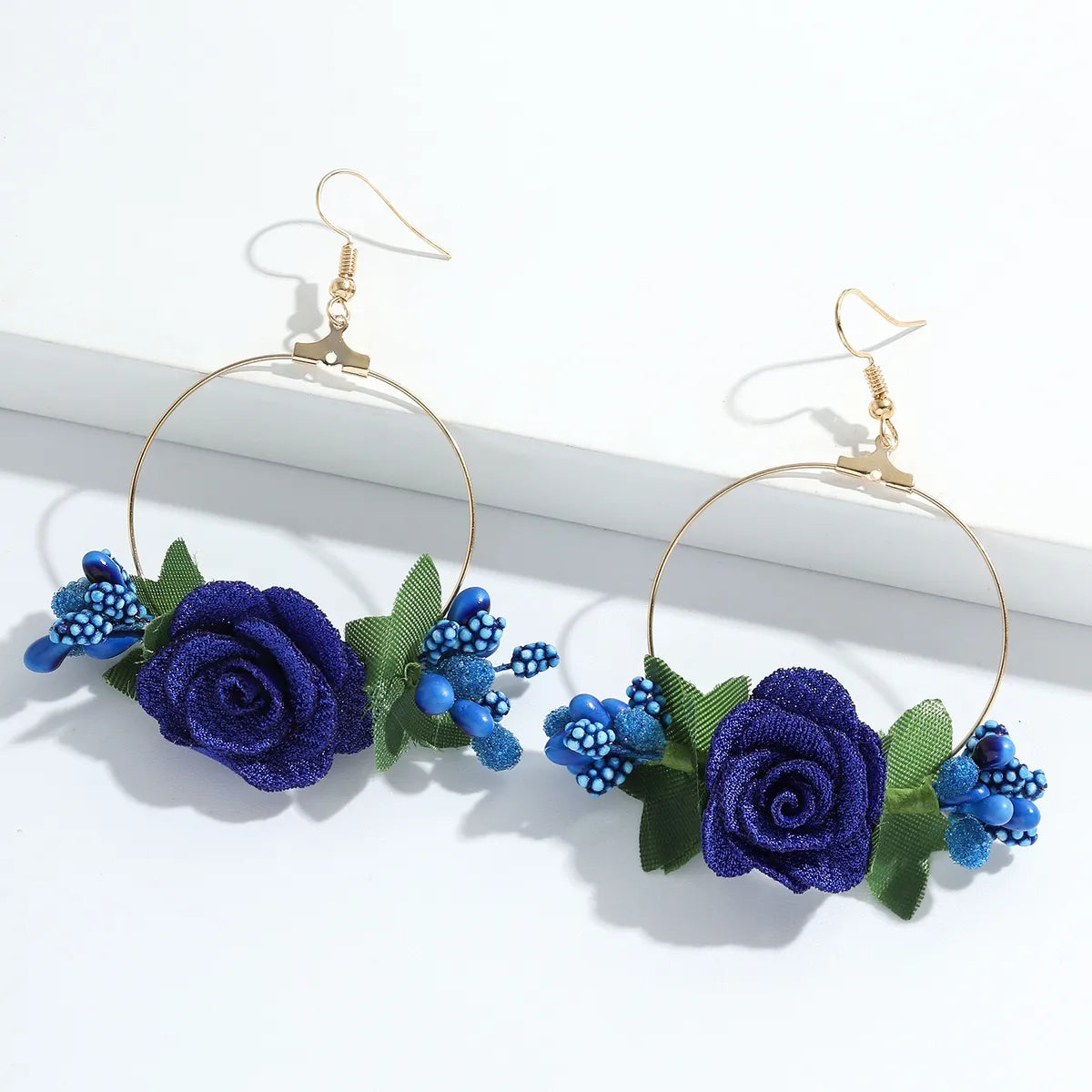 Ethnic Style Flower Cloth No Inlaid Earrings