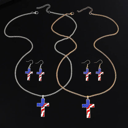 Ethnic Style National Flag Alloy Women'S Earrings Necklace