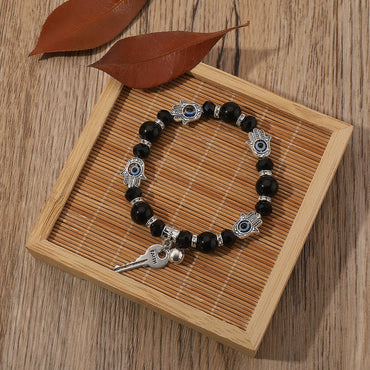 Ethnic Style Palm Key Artificial Crystal Alloy Beaded Artificial Crystal Women's Bracelets