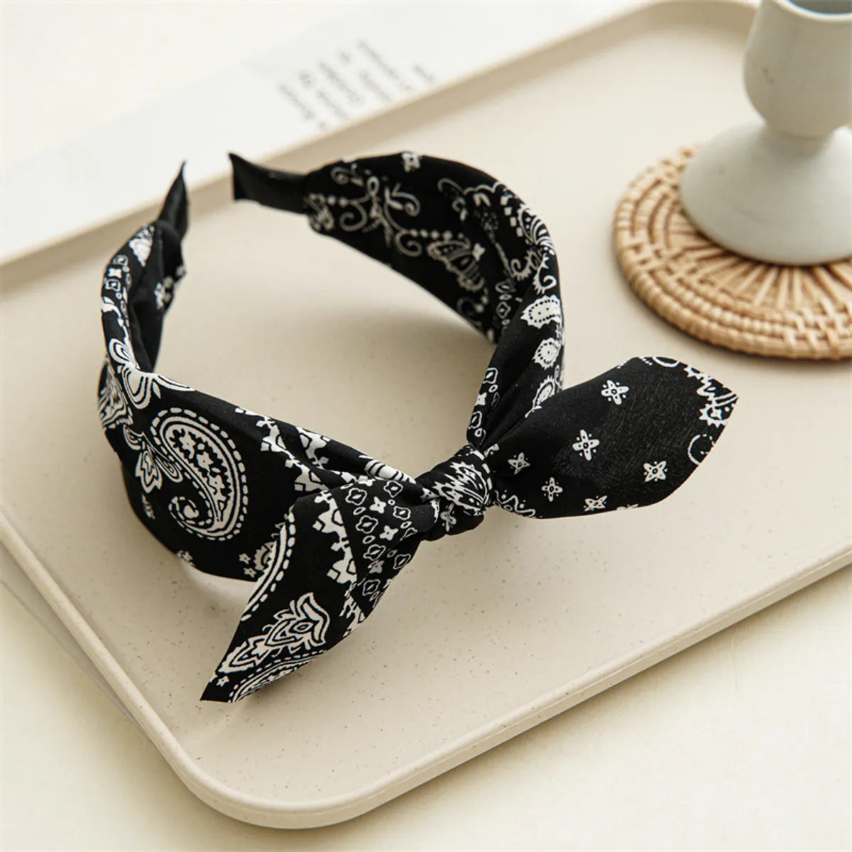 Ethnic Style Printing Solid Color Cloth Hair Band