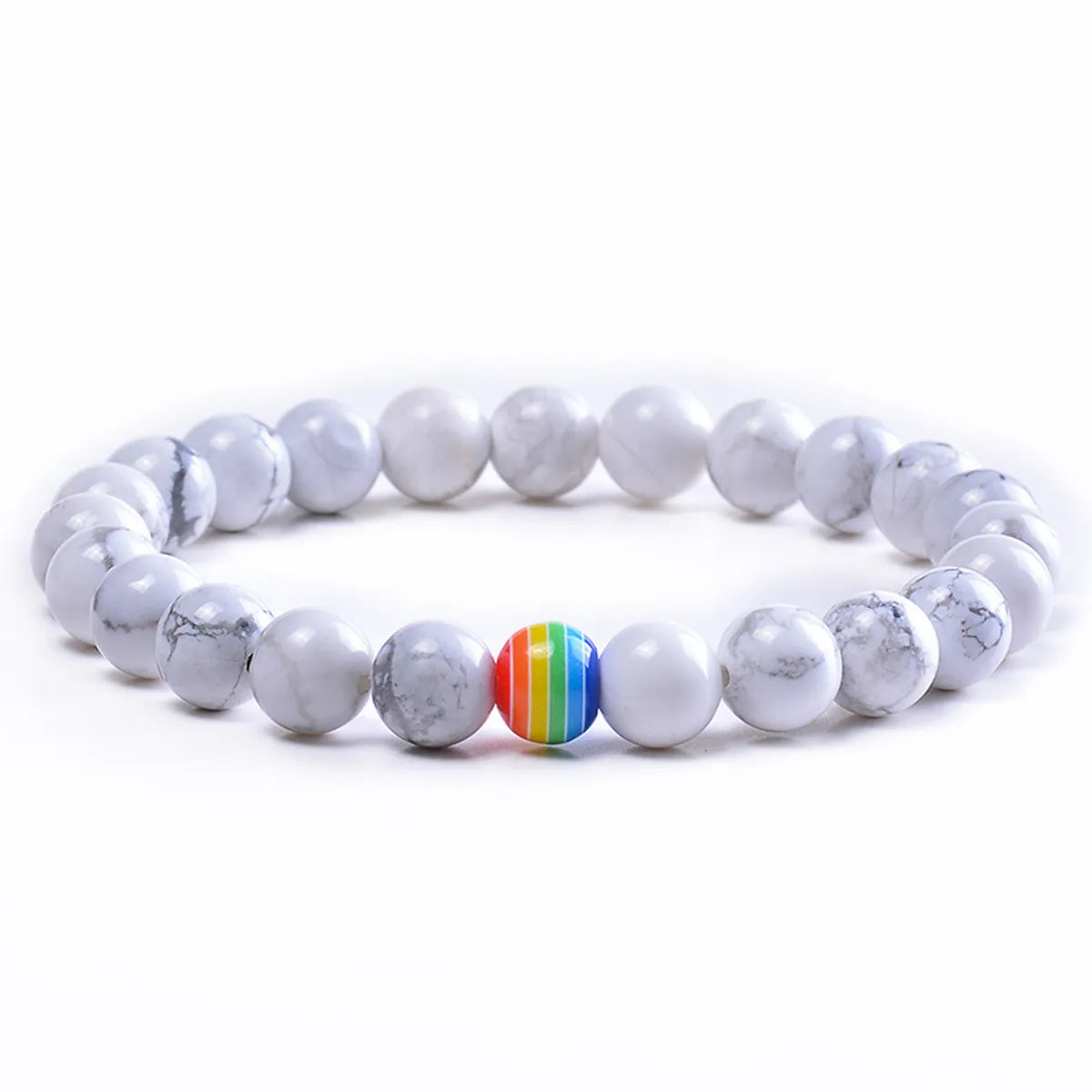 Ethnic Style Rainbow Natural Stone Bracelets In Bulk