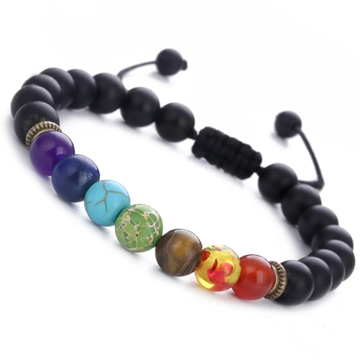 Ethnic Style Round Stone Beaded Unisex Bracelets