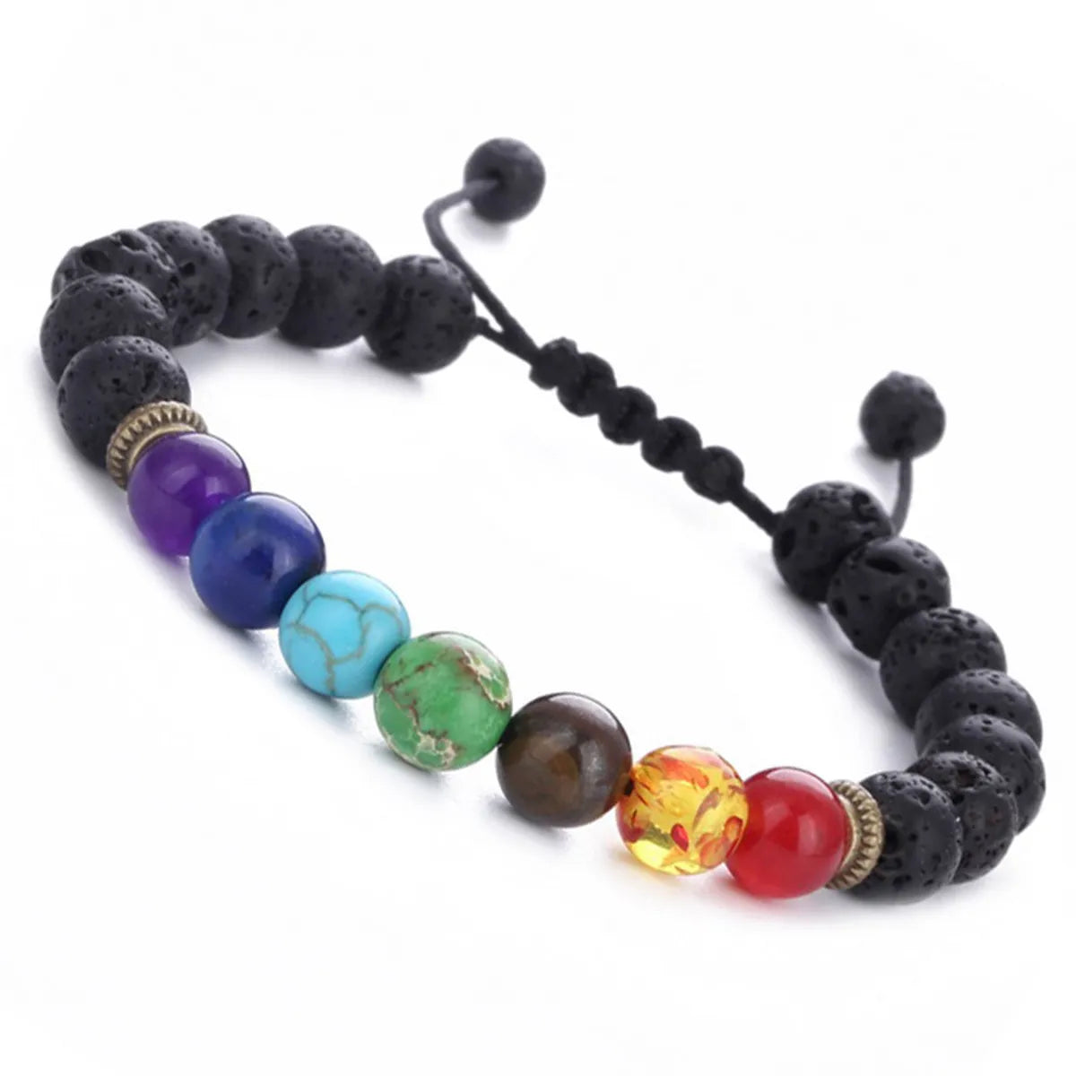 Ethnic Style Round Stone Beaded Unisex Bracelets