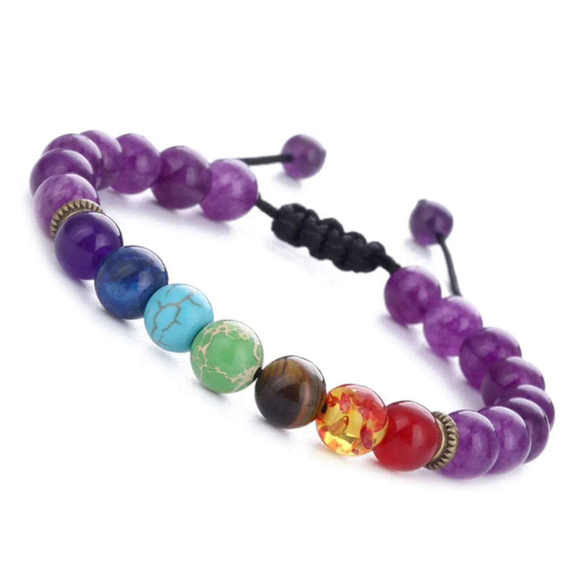 Ethnic Style Round Stone Beaded Unisex Bracelets