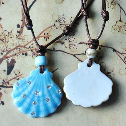 Ethnic Style Shell Ceramics Women'S Pendant Necklace