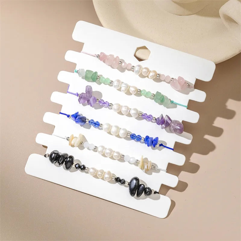 Ethnic Style Simple Style Commute Heart Shape Eye Polyester Glass Soft Clay Wholesale Drawstring Bracelets