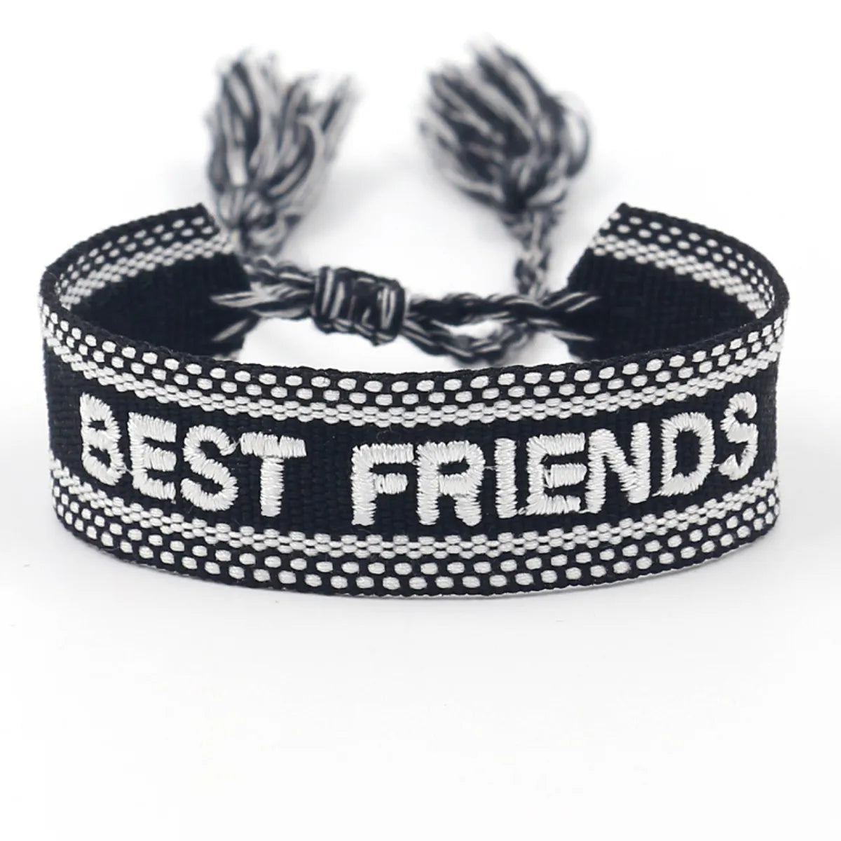 Ethnic Style Simple Style Letter Tassel Polyester Braid Women's Drawstring Bracelets