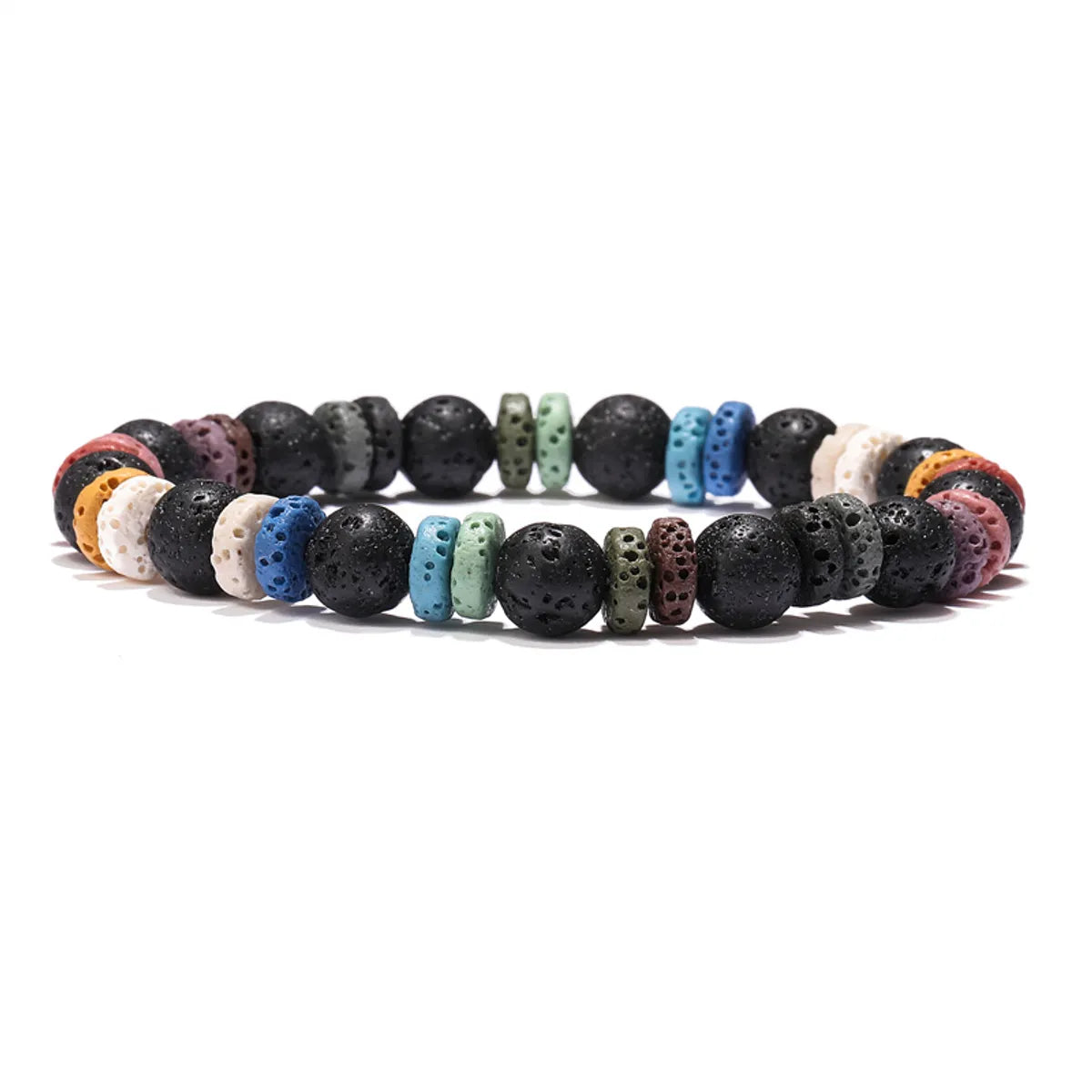 Ethnic Style Simple Style Round Natural Stone Beaded Unisex Bracelets