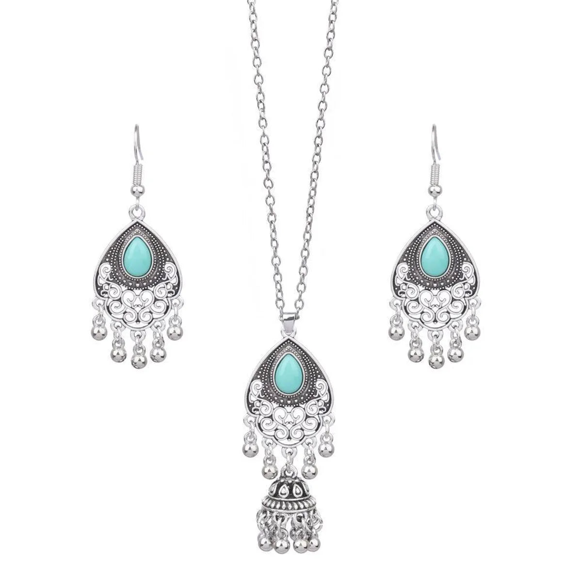 Ethnic Style Solid Color Alloy Plating Women's Jewelry Set