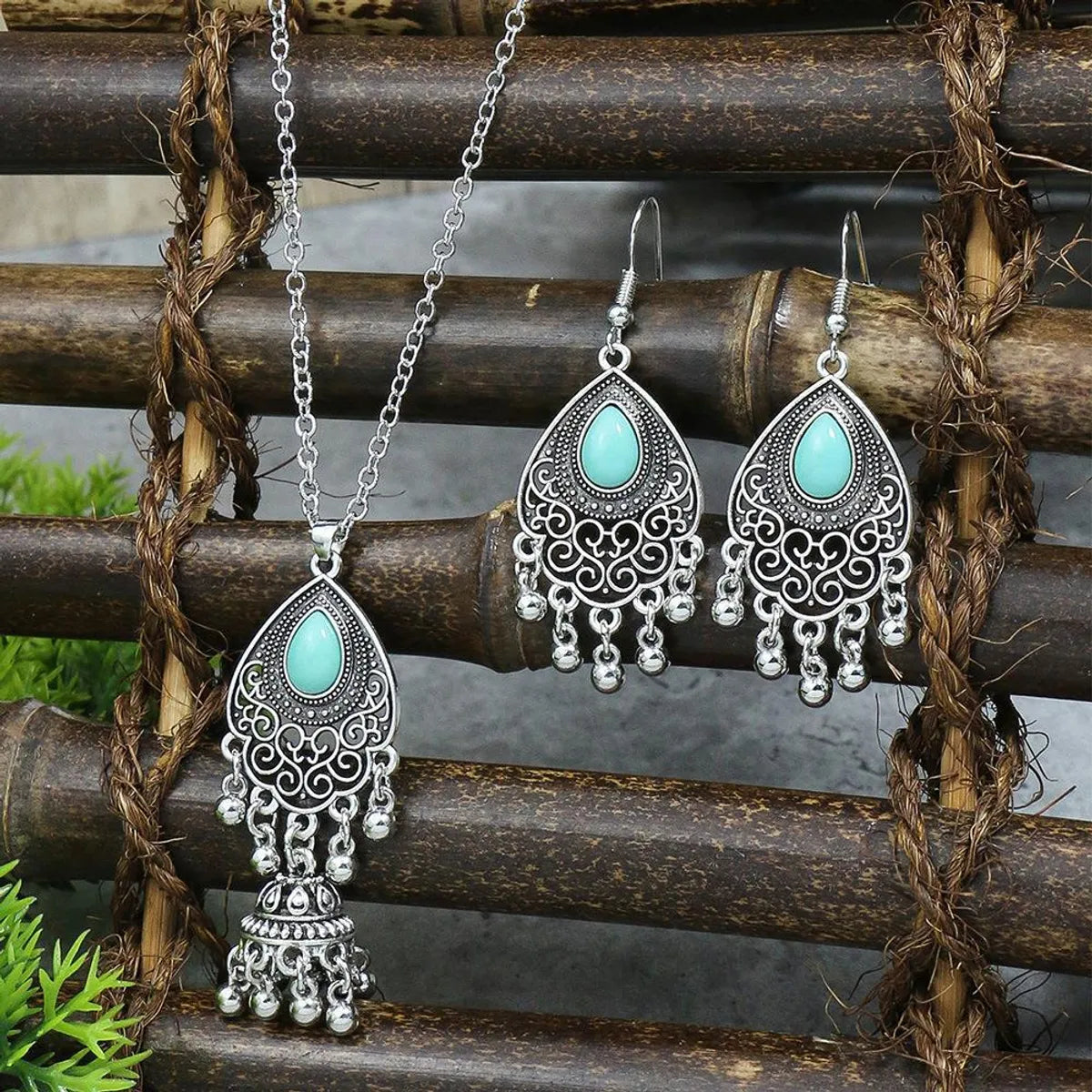 Ethnic Style Solid Color Alloy Plating Women's Jewelry Set