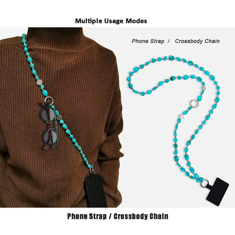 Ethnic Style Solid Color Arylic Mobile Phone Lanyard