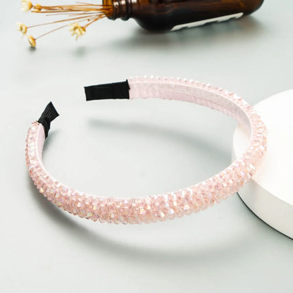 Ethnic Style Solid Color Crystal Headband