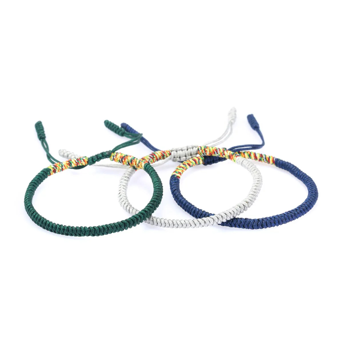 Ethnic Style Solid Color Jade Thread Braid Unisex Bracelets