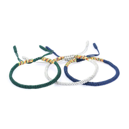 Ethnic Style Solid Color Jade Thread Braid Unisex Bracelets