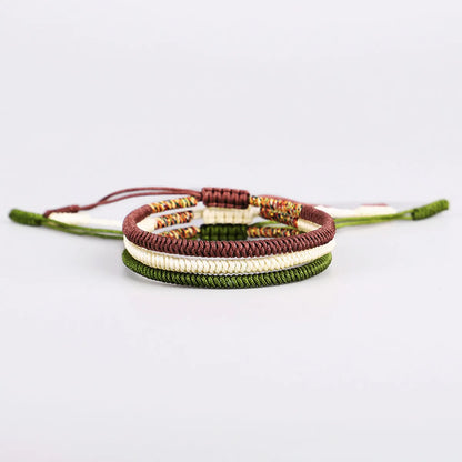 Ethnic Style Solid Color Jade Thread Braid Unisex Bracelets