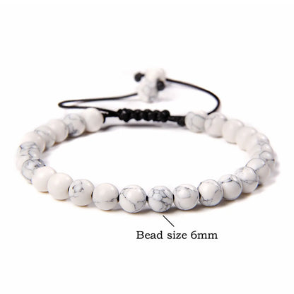 Ethnic Style Solid Color Natural Stone Beaded Bracelets