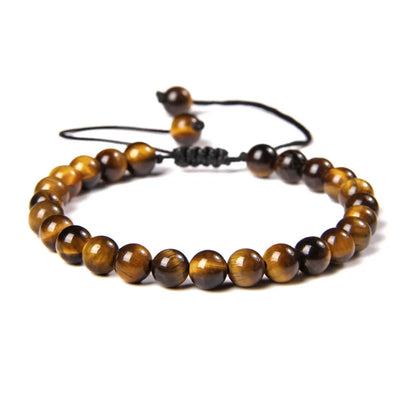 Ethnic Style Solid Color Natural Stone Beaded Bracelets