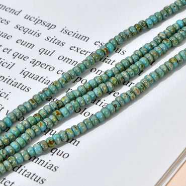 Ethnic Style Solid Color Turquoise Beaded Plating Necklace