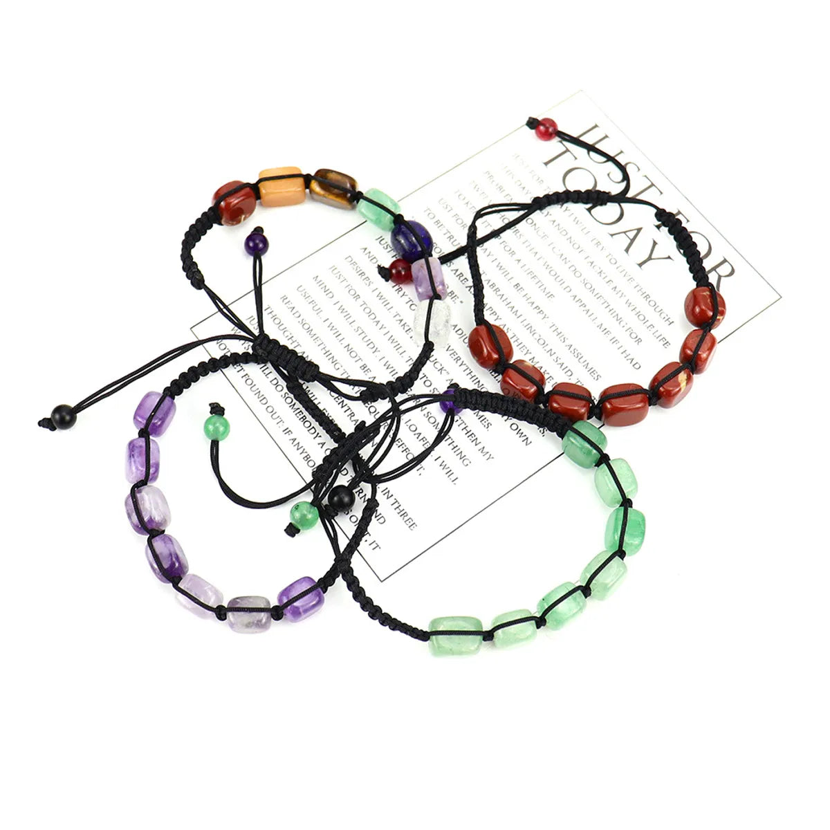 Ethnic Style Square Natural Stone Braid Bracelets