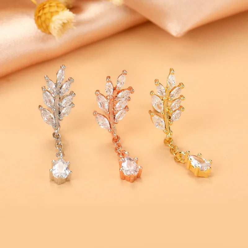 Ethnic Style Star Metal Plating Zircon Ear Studs 1 Piece