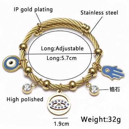 Ethnic Style Star Stainless Steel Hollow Out Artificial Gemstones Bangle 1 Piece