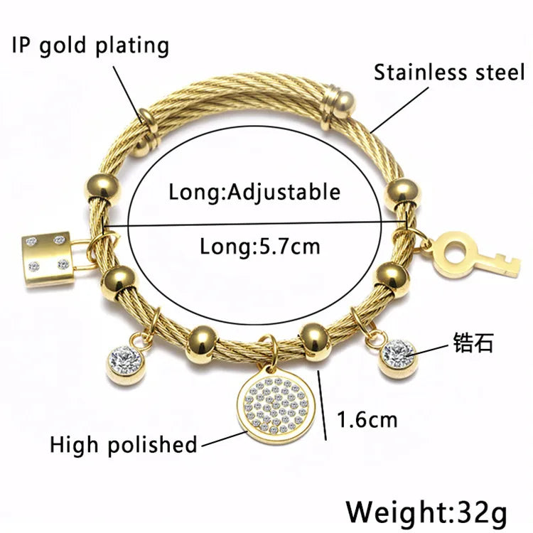 Ethnic Style Star Stainless Steel Hollow Out Artificial Gemstones Bangle 1 Piece