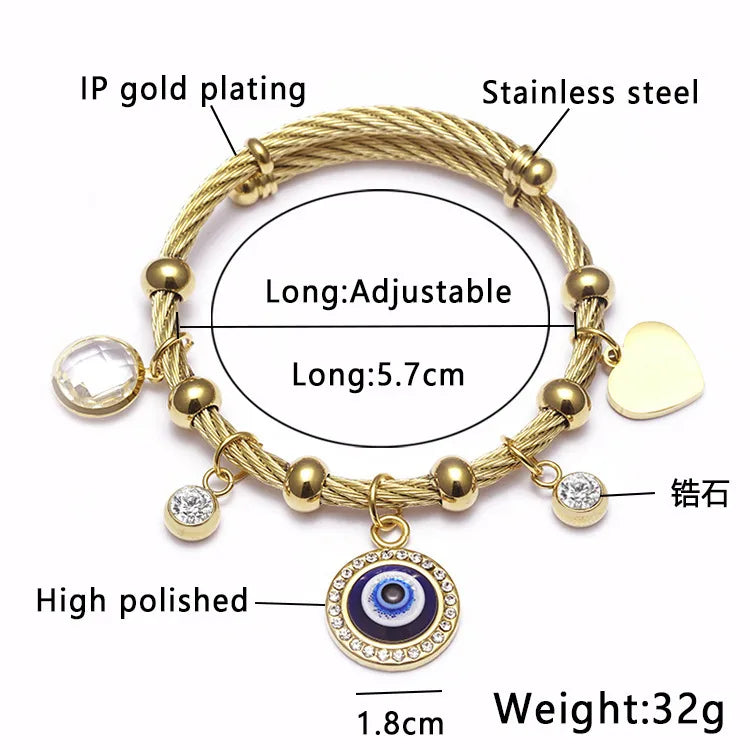 Ethnic Style Star Stainless Steel Hollow Out Artificial Gemstones Bangle 1 Piece