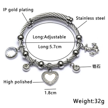 Ethnic Style Star Stainless Steel Hollow Out Artificial Gemstones Bangle 1 Piece