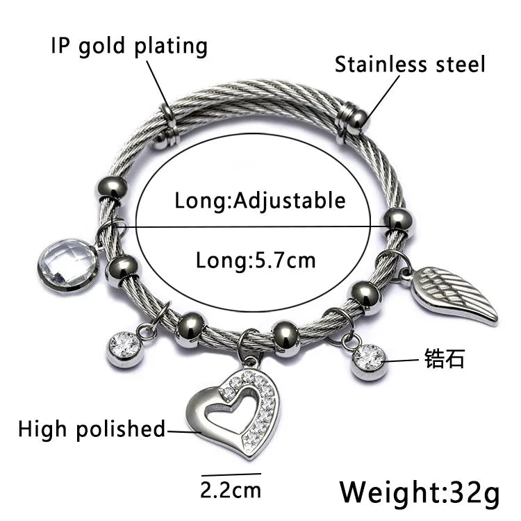 Ethnic Style Star Stainless Steel Hollow Out Artificial Gemstones Bangle 1 Piece