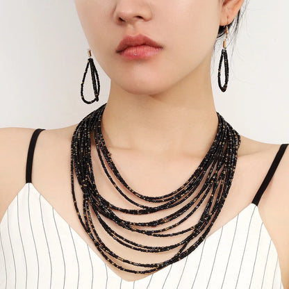 Ethnic Style Streetwear Colorful Alloy Women's Earrings Necklace