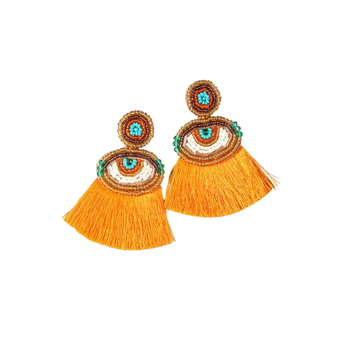 Ethnic Style Tassel Copper Earrings Tassel Copper Earrings 1 Pair