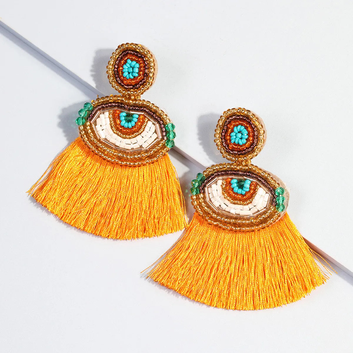 Ethnic Style Tassel Copper Earrings Tassel Copper Earrings 1 Pair