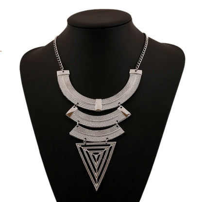 Ethnic Style Triangle Alloy Plating Women'S Sweater Chain