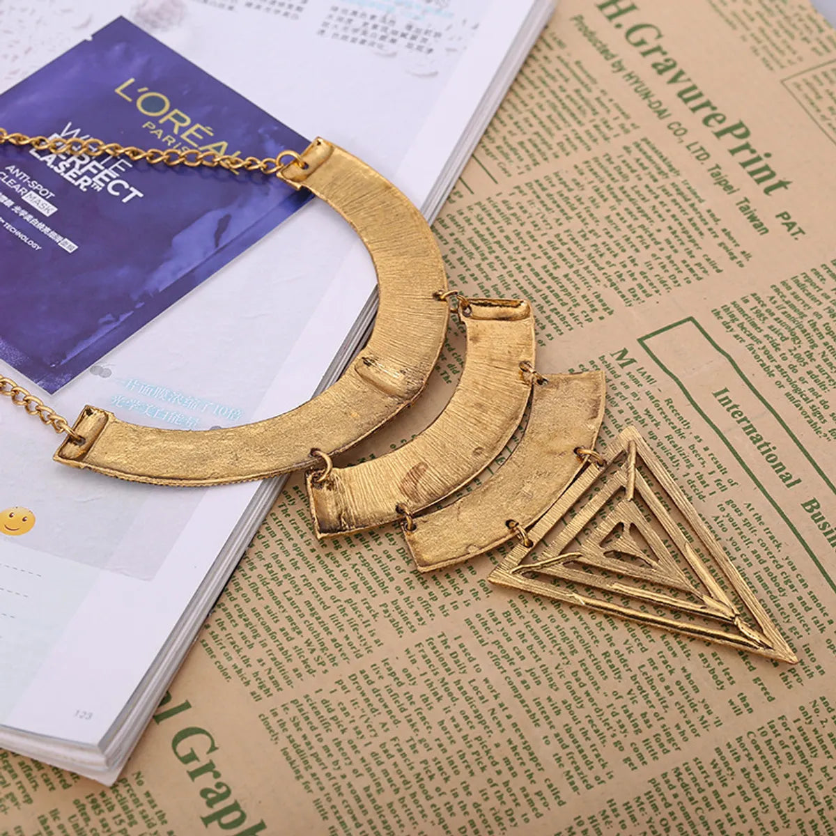 Ethnic Style Triangle Alloy Plating Women'S Sweater Chain