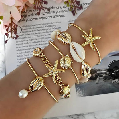 Ethnic Style Triangle Leaf Heart Shape Alloy Hollow Out Unisex Bracelets