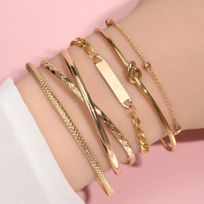 Ethnic Style Triangle Leaf Heart Shape Alloy Hollow Out Unisex Bracelets