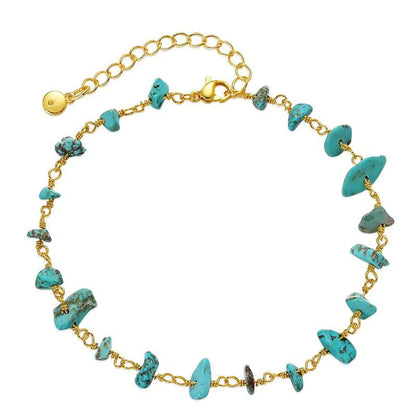 Fashion Geometric Plating Artificial Gemstones Women's Anklet