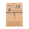 Europe And America Christmas Alloy Pendant Hand Woven Bracelet Wholesale