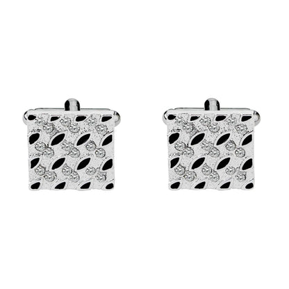 Creative Titanium Steel Electroplating Painted Diamond Shirt Cufflinks