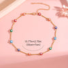 Copper Vacation Simple Style Plating Geometric Devil'S Eye Bracelets Anklet Necklace