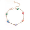 Copper Vacation Simple Style Plating Geometric Devil'S Eye Bracelets Anklet Necklace