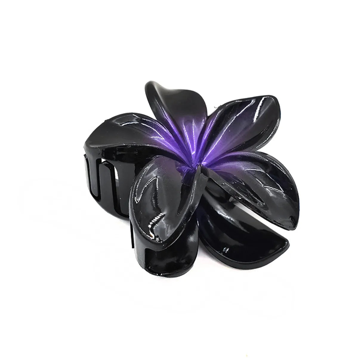 Europe And America Cross Border Hot Sale Plumeria Rubra Grip Black Bauhinia Side Barrettes Back Head Updo Shark Clip Hair Accessories